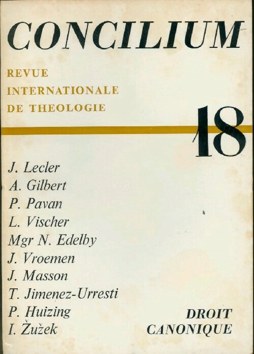 Concilium n°18 - Collectif - Livre