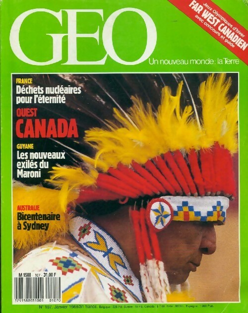 Géo n°107 : Ouest Canada - Collectif - Livre