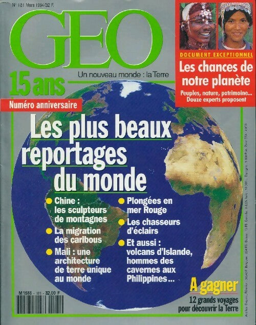 Géo n°181 : 15 ans, les plus reportages du monde - Collectif - Livre