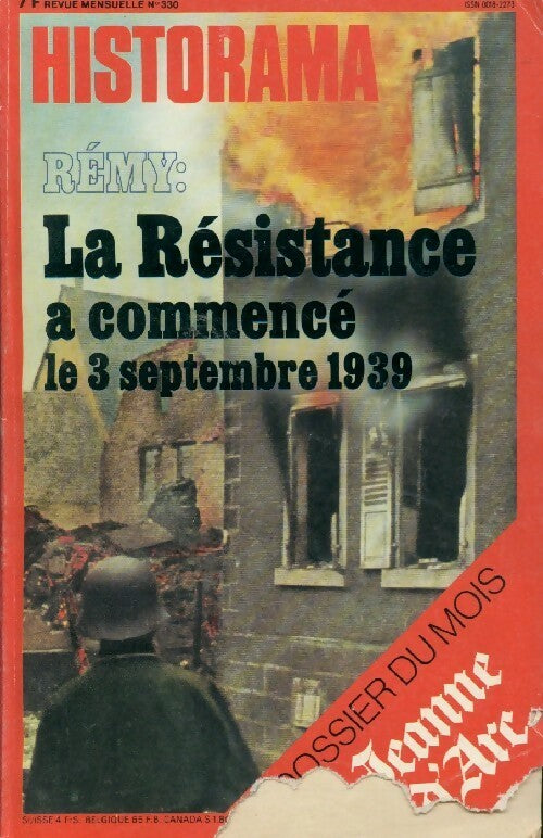 Historama n°330 : La Résistance a commencé le 3 septembre 1939 - Collectif - Livre