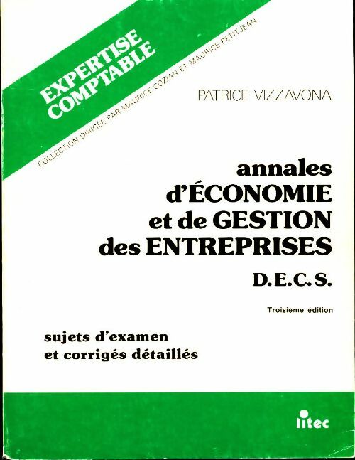 Annales d'économie et de gestion des entreprises - Patrice Vizzavona - Livre