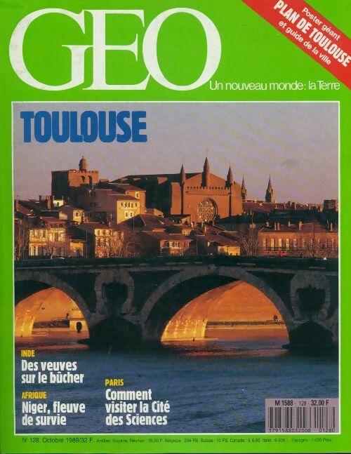 Géo n°128 : Toulouse / Des veuves sur le bûcher / Niger, fleuve de survie - Collectif - Livre