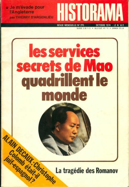 Historama n°275 : Les services secrets de Mao quadrillent le monde - Collectif - Livre