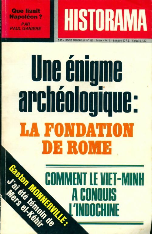 Historama n°290 : Une énigme archéologique : La fondation de Rome - Collectif - Livre