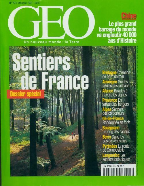 Géo n°224 : Sentiers de France - Collectif - Livre