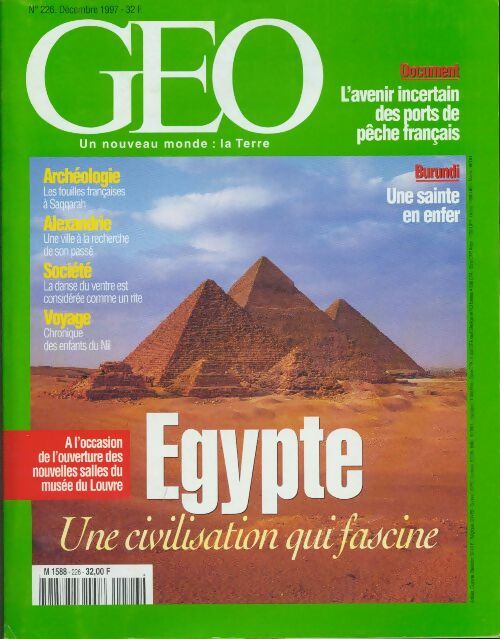 Géo n°226 : Egypte, une civilisation qui fascine - Collectif - Livre