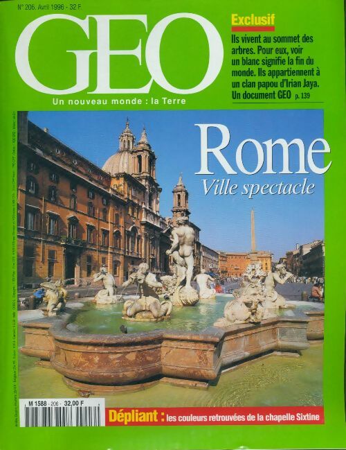 Géo n°206 : Rome, ville spectacle - Collectif - Livre