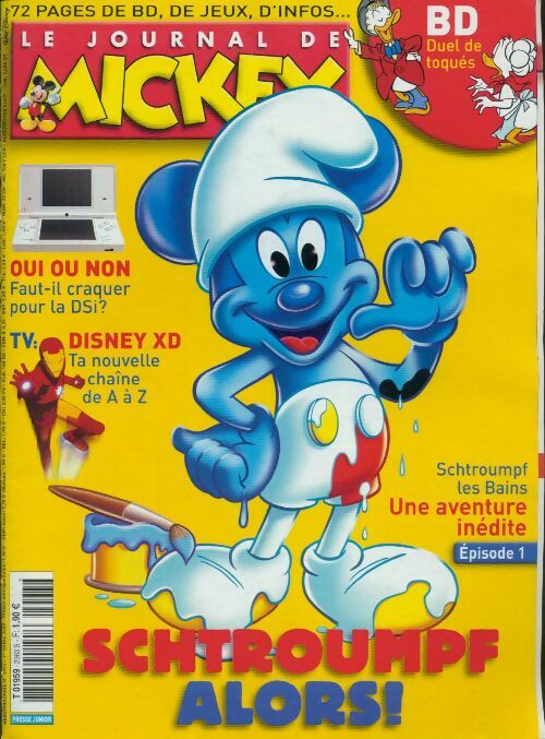 Le journal de Mickey n°2963 : Schtroumpf alors ! - Disney - Livre