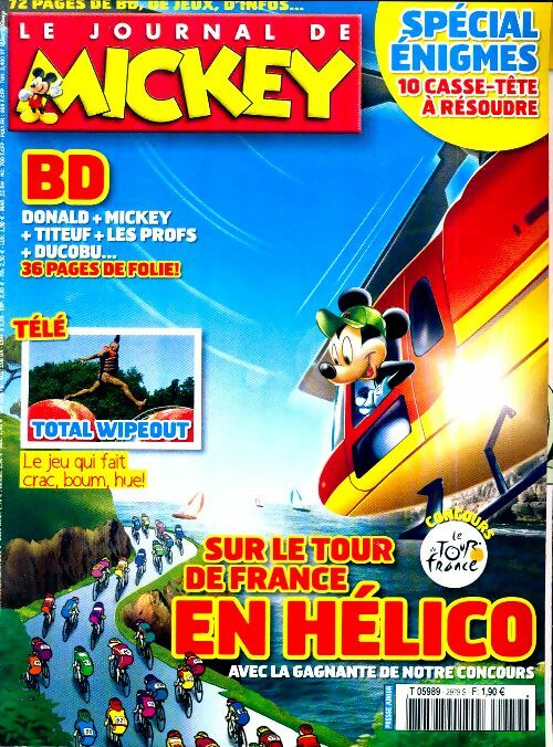 Le journal de Mickey n°2979 : Sur le tour de France en hélico - Disney - Livre