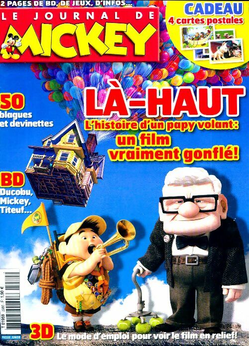 Le journal de Mickey n°2980 : Là-haut - Disney - Livre