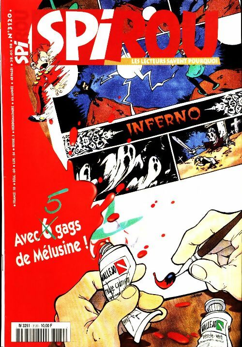 Spirou n°3120 : A vec 5 gags de Mélusine - Collectif - Livre
