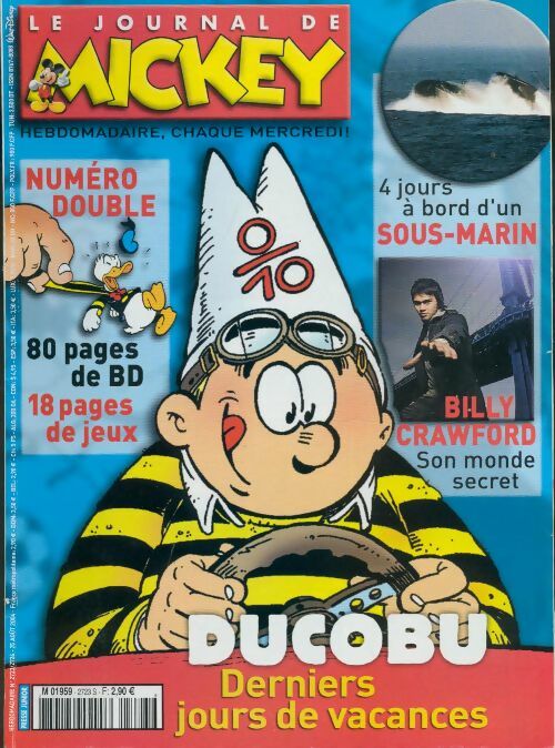 Le journal de Mickey n°2723 : Ducobu. Derniers jours de vacances - Disney - Livre