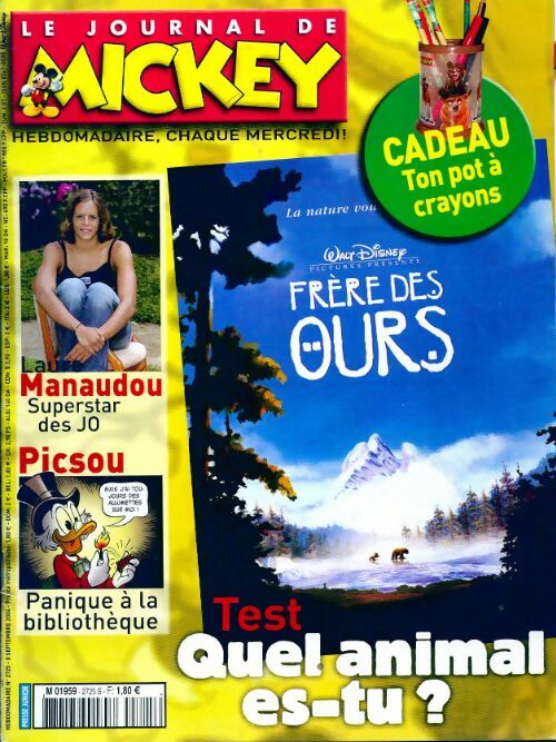 Le journal de Mickey n°2725 : Quel animal es-tu ? - Disney - Livre