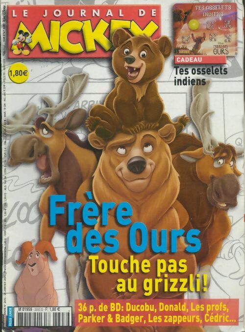Le journal de Mickey n°2693 : Frère des ours - Disney - Livre