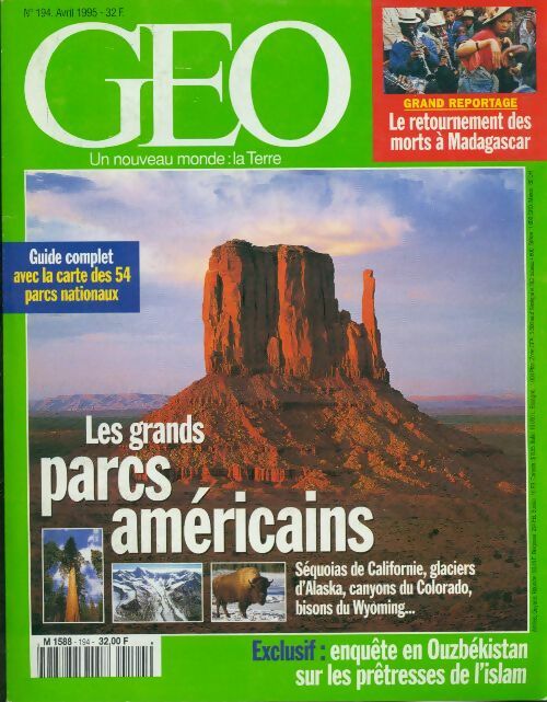 Géo n°194 : Les grands parcs américains - Collectif - Livre