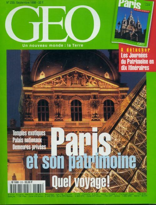 Géo n°235 : Paris et son patrimoine - Collectif - Livre
