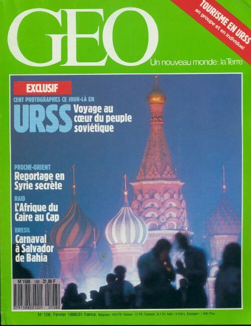 Géo n°108 : URSS. Voyage au coeur du peuple soviétique - Collectif - Livre