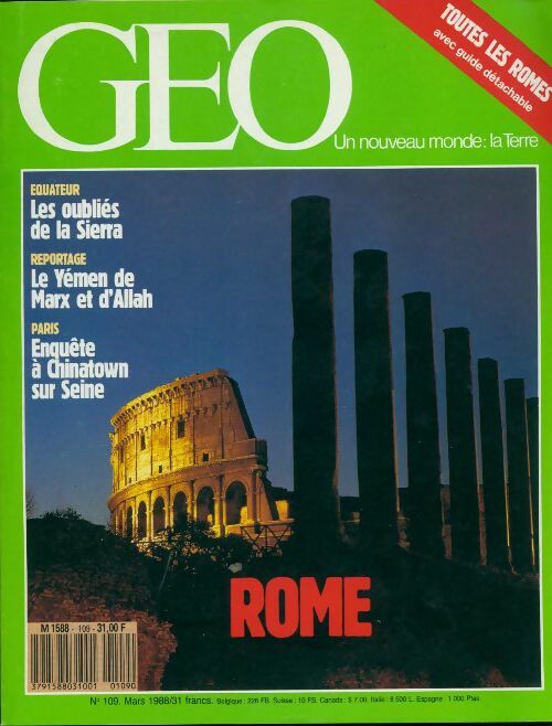 Géo n°109 : Rome - Collectif - Livre