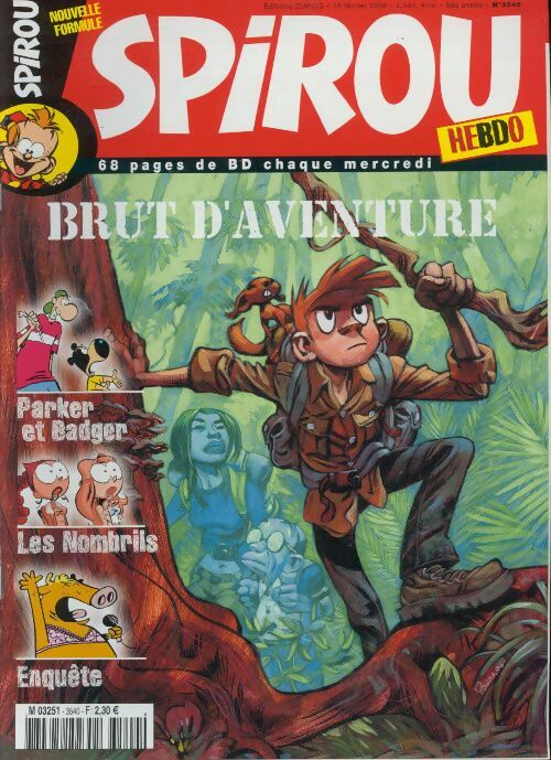 Spirou n°3540 : Brut d'aventure - Collectif - Livre