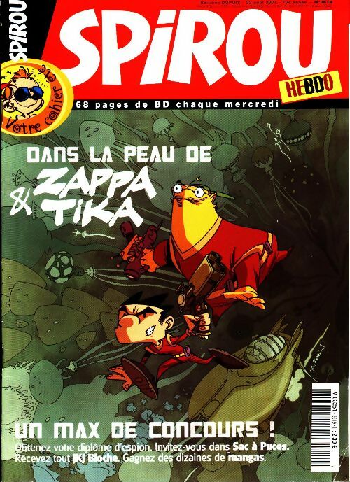 Spirou n°3619 : Dans la peau de Zappa & Tika - Collectif - Livre