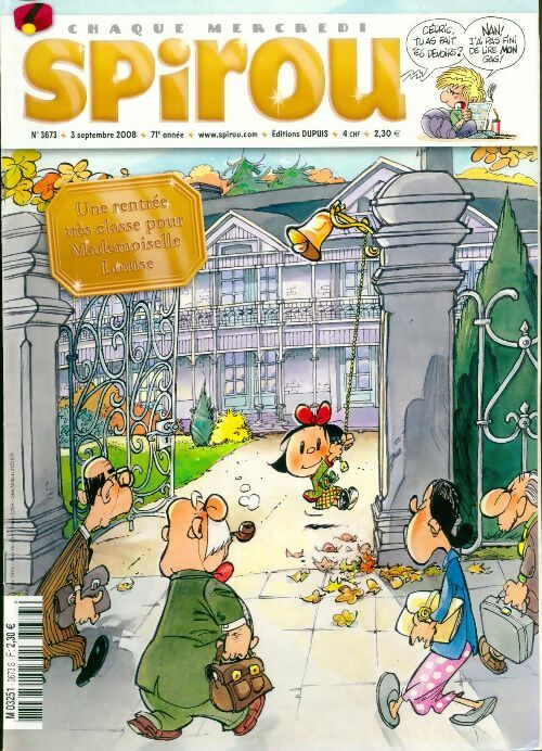 Spirou n°3673 : Une rentrée très classe pour Mademoiselle Louise - Collectif - Livre