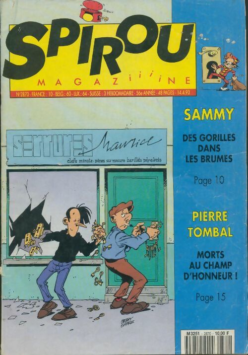 Spirou n°2870 : Sammy / Pierre Tombal - Collectif - Livre