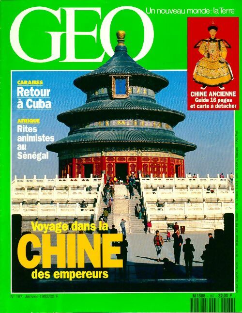 Géo n°167 : Voyage dans la Chine des empereurs - Collectif - Livre