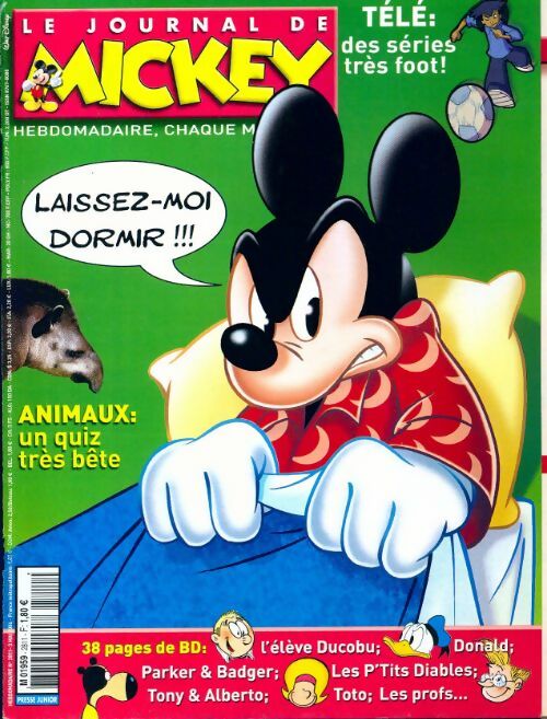 Le journal de Mickey n°2811 : Laissez-moi dormir !!! - Disney - Livre