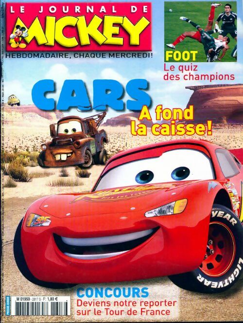 Le journal de Mickey n°2817 : Cars - Disney - Livre