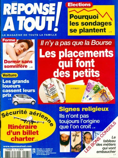 Réponse à tout ! n°165 : Les placements qui font des petits - Collectif - Livre
