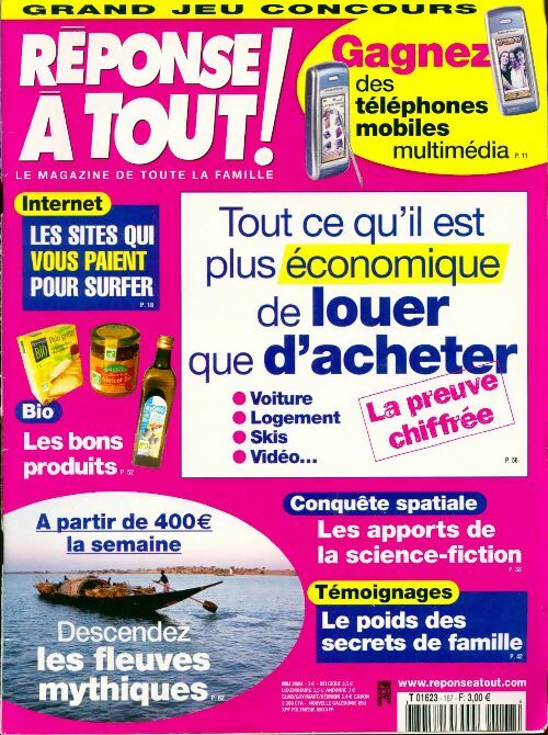 Réponse à tout ! n°167 : Tout ce qu'il est plus économique de louer que d'acheter - Collectif - Livre
