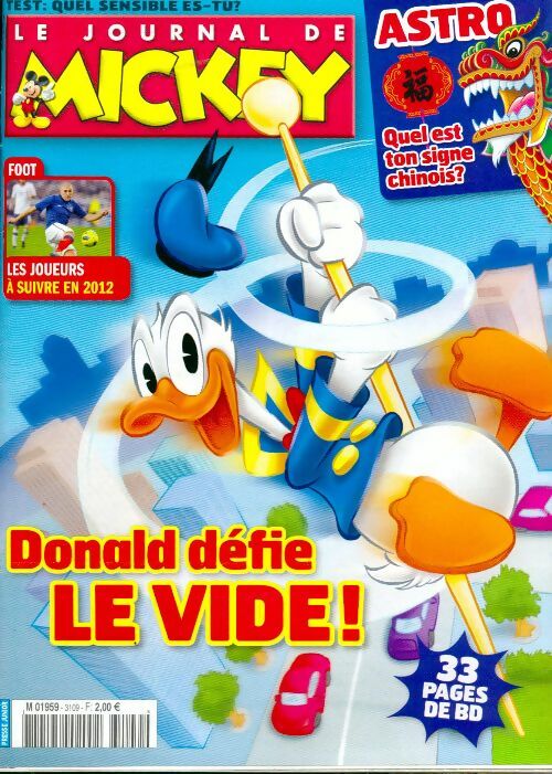 Le journal de Mickey n°3109 : Donald défie le vide ! - Disney - Livre