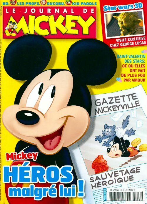 Le journal de Mickey n°3112 : Micket héros malgré lui ! - Disney - Livre