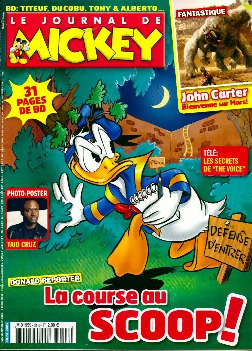 Le journal de Mickey n°3116 : La course au scoop ! - Disney - Livre