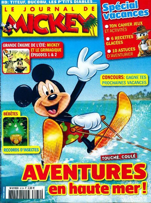 Le journal de Mickey n°3134 : Aventures en haute mer ! - Disney - Livre