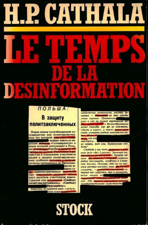 Le temps de la désinformation - Henri-Pierre Cathala - Livre