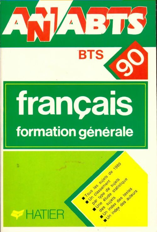 BTS français, formation générale 1990 - Jacqueline Bernard - Livre