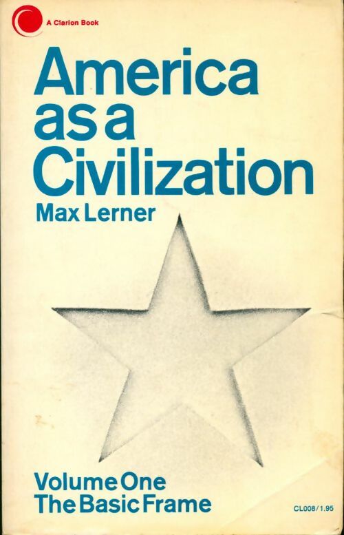 America as a civilization volume 1 - Max Lerner - Livre
