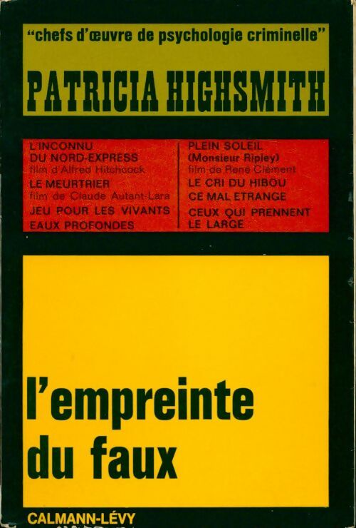 L'empreinte du faux - Patricia Highsmith - Livre
