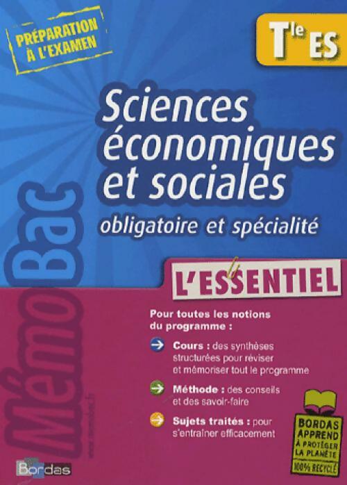 Sciences économiques et sociales Terminale ES - Pierre-Olivier Perl - Livre