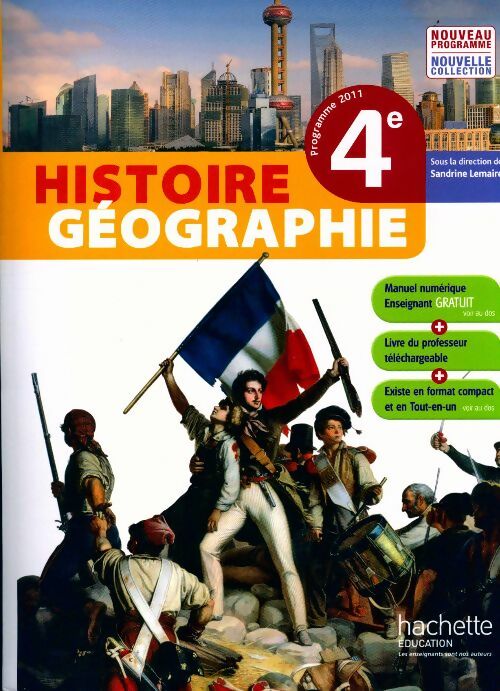 Histoire-géographie 4e - Sandrine Lemaire - Livre