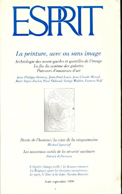 Esprit n°255 : La peinture, avec ou sans image - Collectif - Livre