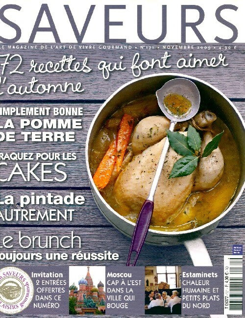 Saveurs n°171 : 72 recettes qui font aimer l'automne - Collectif - Livre