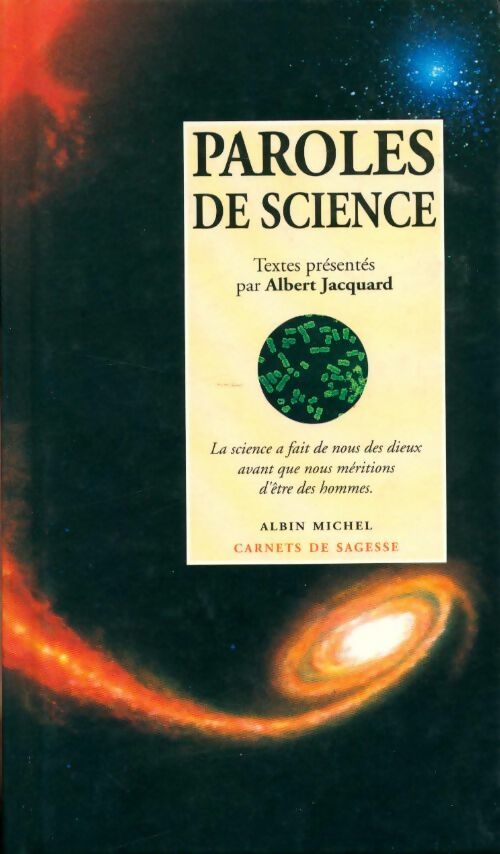 Paroles de science - Albert Jacquard - Livre