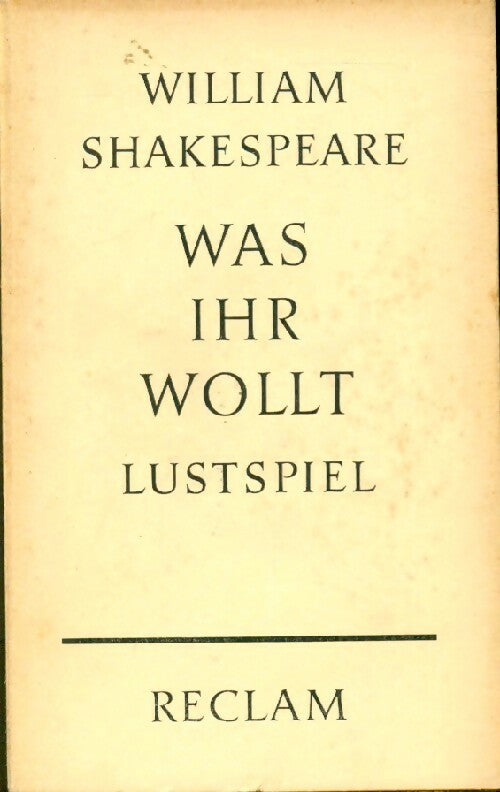 Was ihr wollt - William Shakespeare - Livre