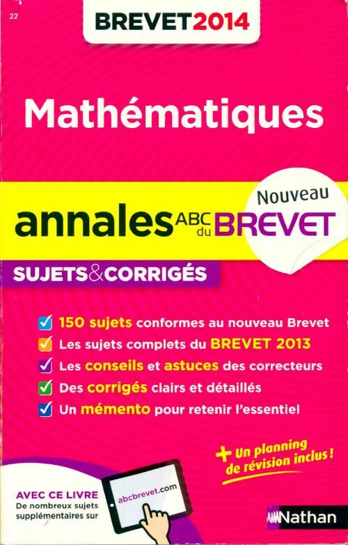 Mathématiques brevet 2014 - Carole Feugère - Livre