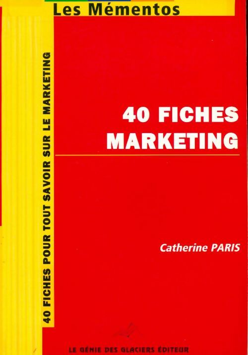 40 Fiches marketing - Catherine Paris - Livre