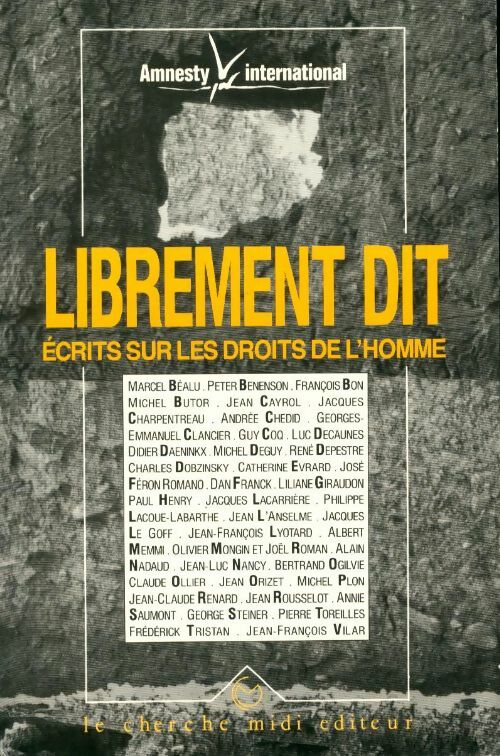 Librement dit - Amnesty International - Livre
