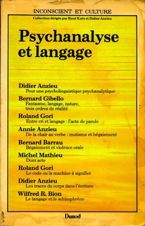 Psychanalyse et langage - Collectif - Livre