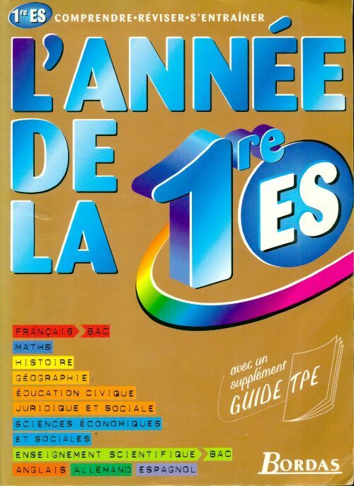 L'année de la 1ère ES - Odile Mainet - Livre